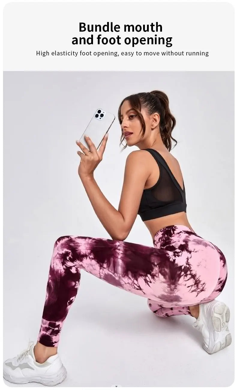 Pantalones de Yoga Tie Dye para mujer