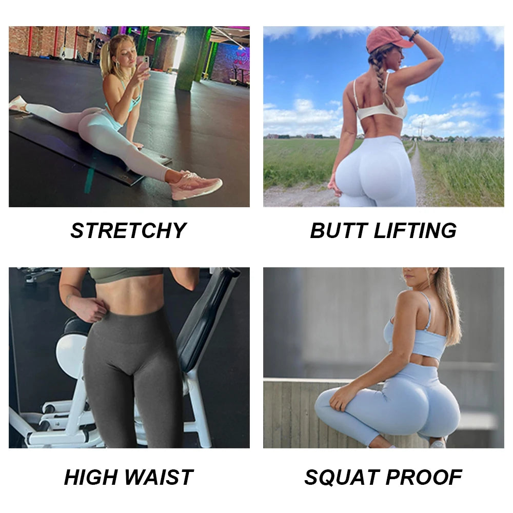 Nuevas mallas deportivas Push Up sin costuras para mujer