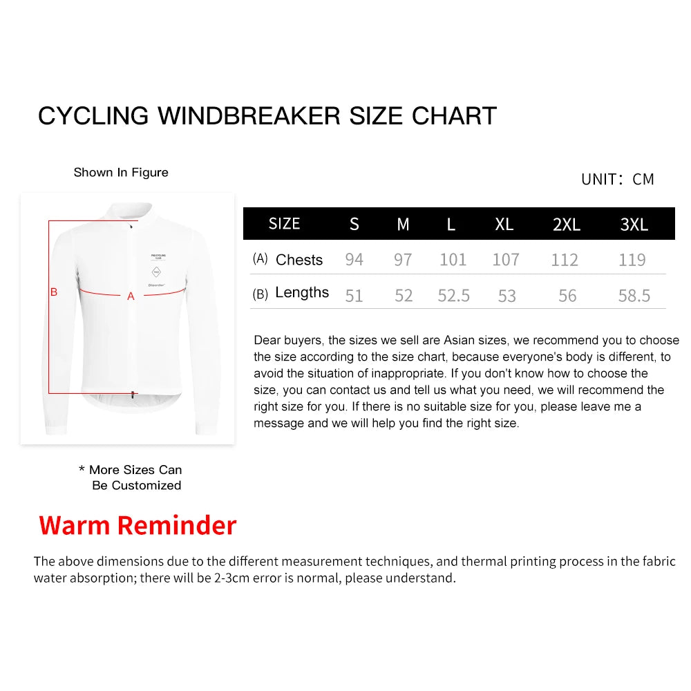 Chaqueta de ciclismo ligera impermeable